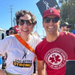 Kristen Schaal Instagram - Hope everyone enjoys the season finale of that very funny vampire show! Hope we get to make more. Here’s my strike adventure with @mradamscott & @nickofferman from other favorite shows, and @holswalls2.0 who writes a favorite show. Added bonus @konstantineinca mayor of Burbank. Proud of the unions.