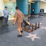 Kristen Schaal Instagram - Today I donated the first ever @hwdwalkoffame Foot Bridge at Andy Kaufman’s ceremony. My hope is that no one’s dirty feet, dog shit, bird shit, or gum will ever touch his precious star that took 40 years after his death to get. I also donated a rug to go over the bridge to keep it clean too. Thank you to Arturo Guzman and his friend for building it, Rich Blomquist for the rug idea (zoom in on rug), the Kaufman’s for letting me be a part of this historical event, and to Andy for the inspiration.