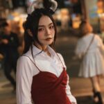 Kung Ching-Ting Instagram - #😈 ：「在人間要幹點什麼壞壞的事呢～～？」 原本想很敷衍的扮幽靈 但這塊布有點貴⋯⋯我捨不得挖眼睛洞 只能掀開走路（然後素顏面世更像鬼^_^？ 那⋯就⋯淺淺畫惡魔妝 裝扮不夠，特效來湊(⁎⁍̴̛ᴗ⁍̴̛⁎) 🎊🎃祝大家萬聖節快樂🎃🎉 #happyhalloween #萬聖節 全部飾品 @zanzan_accessory 士林夜市