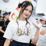 Kung Ching-Ting Instagram - 🌈🌈 🌈🌈 🌈🌈 #彩虹遊行 🌈🌈 🌈🌈 🌈🌈 👗 @gaptaiwan 💄 @kungchingting ✂️ @jarvis_lin0131 #gaptaiwan #gapootd #celebratingloveallways 市政府