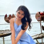 Kusuma Degalamari Instagram - Finding paradise wherever I go 🌊 Sea, sky, beach, blue dress, goa, throwback, flowers, ootd, vibe, photography, travel life, travel photography, holiday, vacation, actor, kusuma