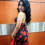 Kusuma Degalamari Instagram - Turning another petal older, wrapped in the elegance of a red rose black dress. 🌹🖤 #BirthdayBloom #redroseaffair Birthday, birthday girl, red rose, black dress, actor, actress, vibe, party, night, kusuma, kusumadegalamari