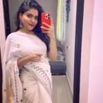 Kusuma Degalamari Instagram - All about the white vibes🤍 Saree, white saree, saree love, ootd, selfie, mirror selfie, instagood, outfit, actor, Hyderabad, traditional,