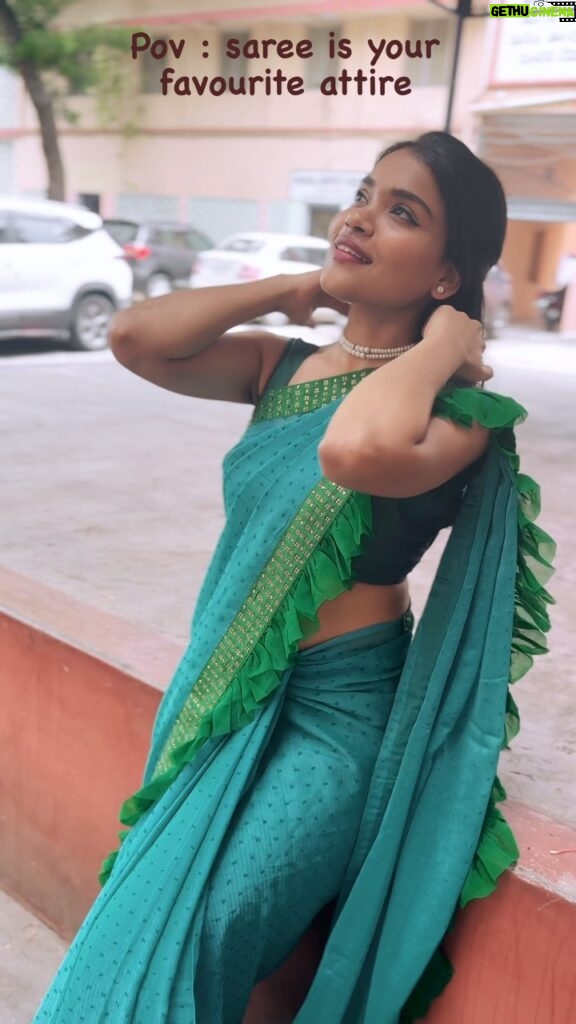 Kusuma Degalamari Instagram - Never be bored to wear a saree 😍❤️ #kusuma #kusumadegalamari #baby #babythemovie