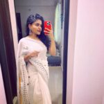 Kusuma Degalamari Instagram - All about the white vibes🤍 Saree, white saree, saree love, ootd, selfie, mirror selfie, instagood, outfit, actor, Hyderabad, traditional,