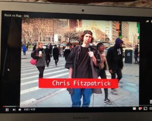 Kyle Mooney Instagram - check out Chris’s investigative report “rock vs rap” on SNL’s YouTube