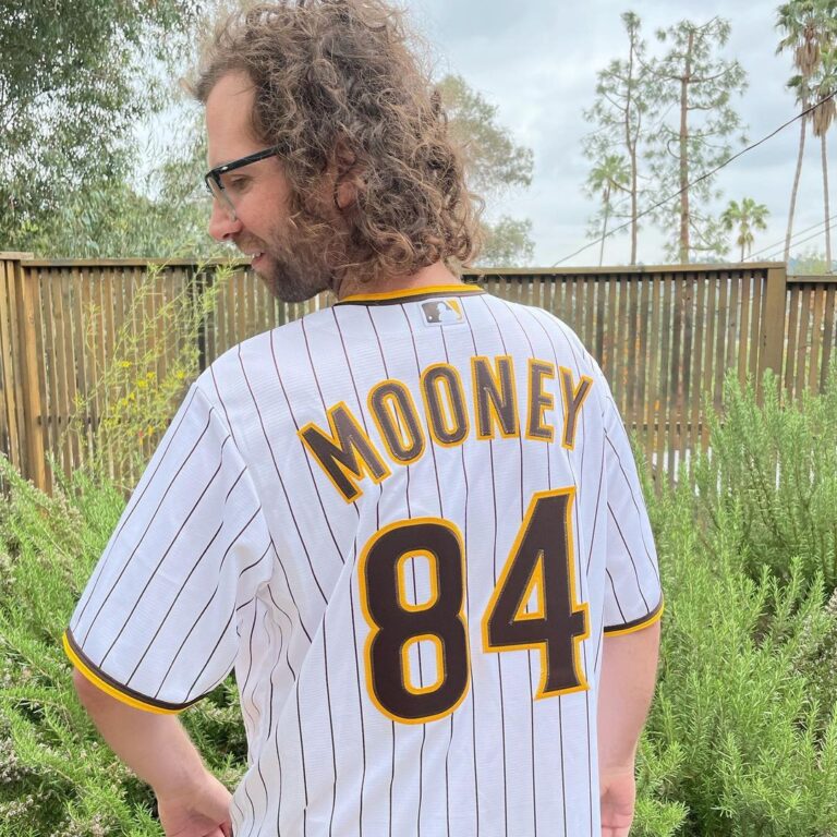 Kyle Mooney Instagram - go pads! Thanks for the jersey @padres ... let’s get em! #BringTheBrown #sports