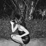 Kylie Jenner Instagram - just me and my @khy faux leather mini 🖤 launching november 1st on khy.com