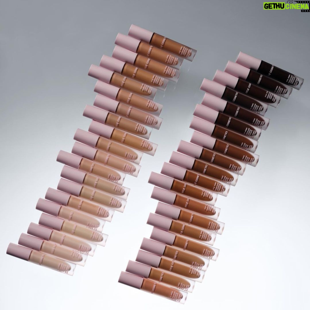 Kylie Jenner Instagram - POWER PLUSH LONGWEAR CONCEALER shade 4.5c. My new hydrating and weightless formula gives you undetectable wear all day long. 40 shades. medium buildable coverage. no creasing, no caking. launching September 27th 🤍KylieCosmetics.com @kyliecosmetics