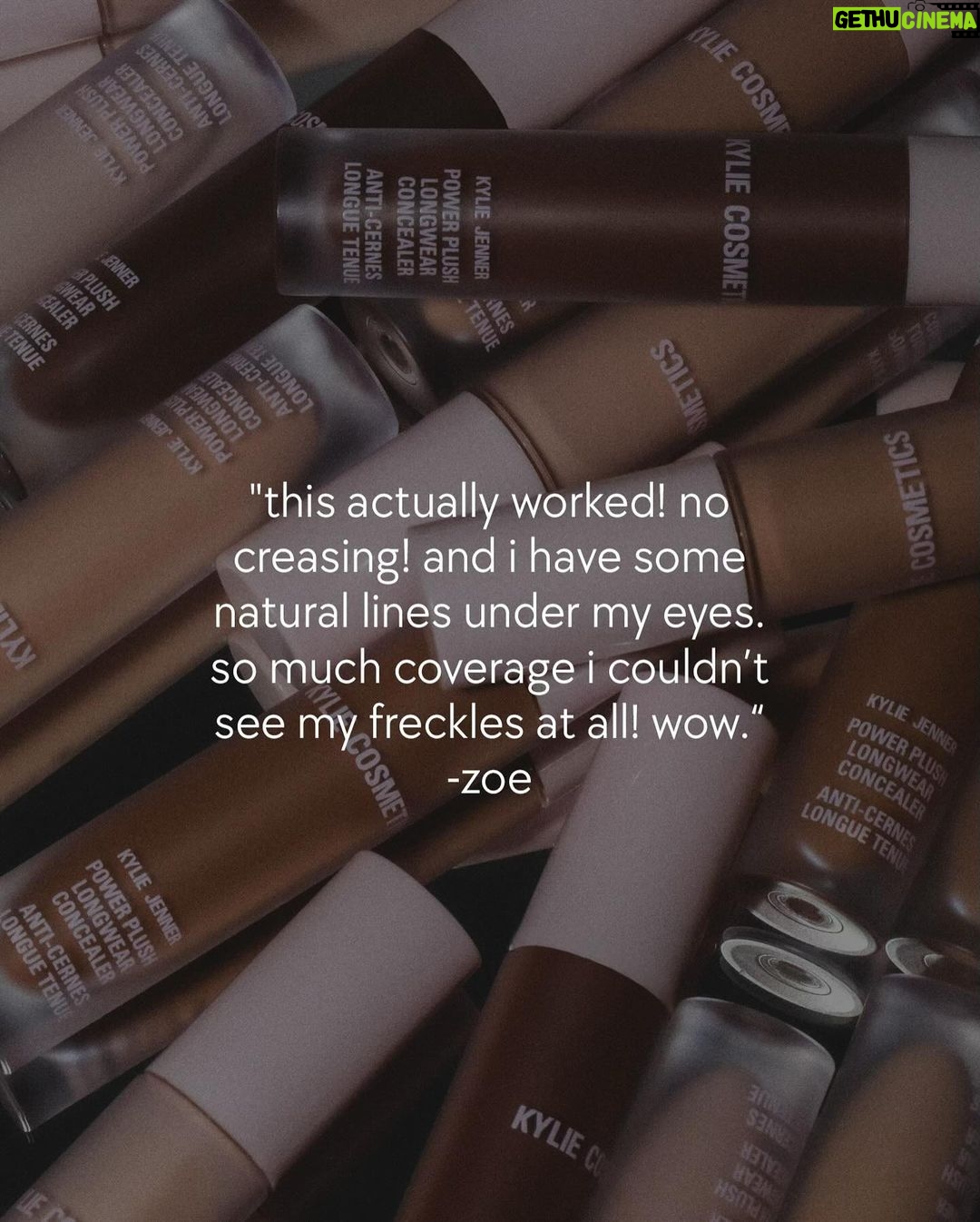 Kylie Jenner Instagram - we saved the best for last! it’s buy one get one free on my Power Plush Concealer for the final day of my holiday surprises! stock up in time for the new year 😍 kyliecosmetics.com @kyliecosmetics