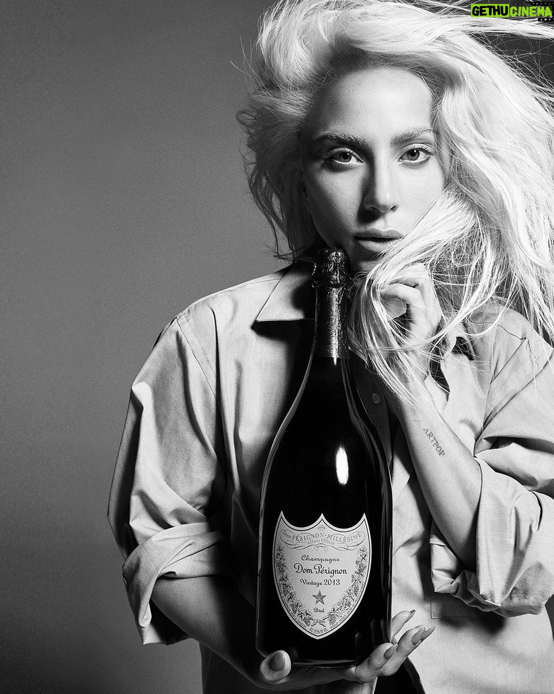Lady Gaga Instagram - @ladygaga x @domperignonofficial photographed by @mario_sorrenti. #DomPérignon #DomPérignonxLadyGaga Enjoy responsibly.