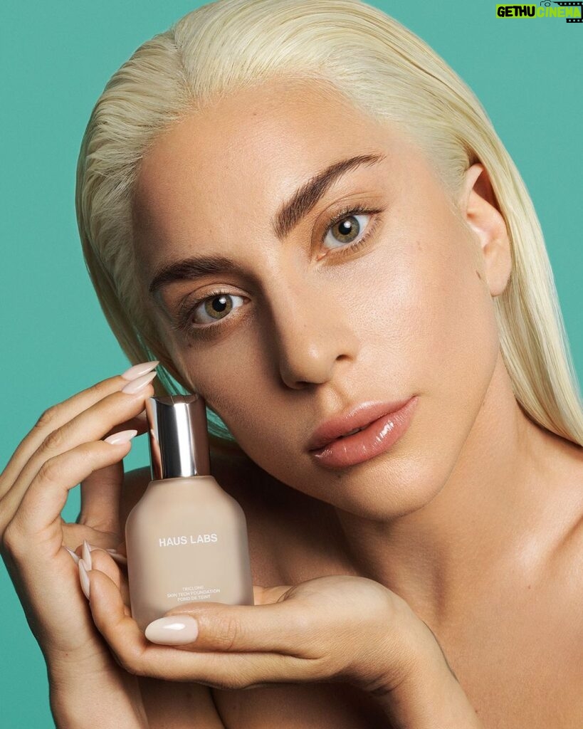 Lady Gaga Instagram - The team at @hauslabs and I worked for more than 2 years on the development of this groundbreaking innovation in clean foundation with buildable, medium coverage, 20+ skincare ingredients and a natural finish. We can't wait to see what you think of it! Available now @sephora, @sephoracanada and @hauslabs Photography: @domenvandevelde Makeup: @sarahtannomakeup Hair: @fredericaspiras Fashion: @nicolaformichetti