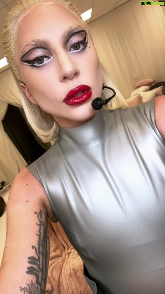 Lady Gaga Instagram - Atomic Shake Lip Lacquer @hauslabs GET MY CHROMATICA BALL SUPERBOWL LIP…high shine zero transfer vegan patent leather mouth! It’s like magic! Available July 26th! ❤️👄