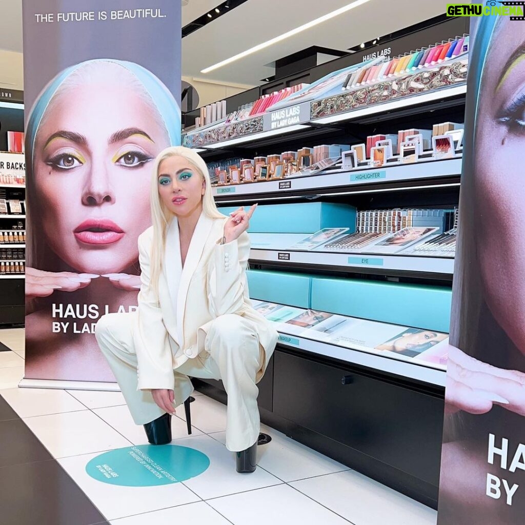 Lady Gaga Instagram - Look what I just dropped at @sephora! @hauslabs is OFFICIALLY AVAILABLE ON Sephora.com, Sephora.ca, hauslabs.com, and select stores! 90 products! IN CASE YOUR WONDERING WHERE TO LOOK IT’S THE ONE THAT LOOKS LIKE A RAINBOW BECAUSE I MADE IT FOR YOU AND YOU’RE MY RAINBOW 🌈 Clean, Vegan, Cruelty-Free, Supercharged Artistry Makeup with innovative skincare ingredients.