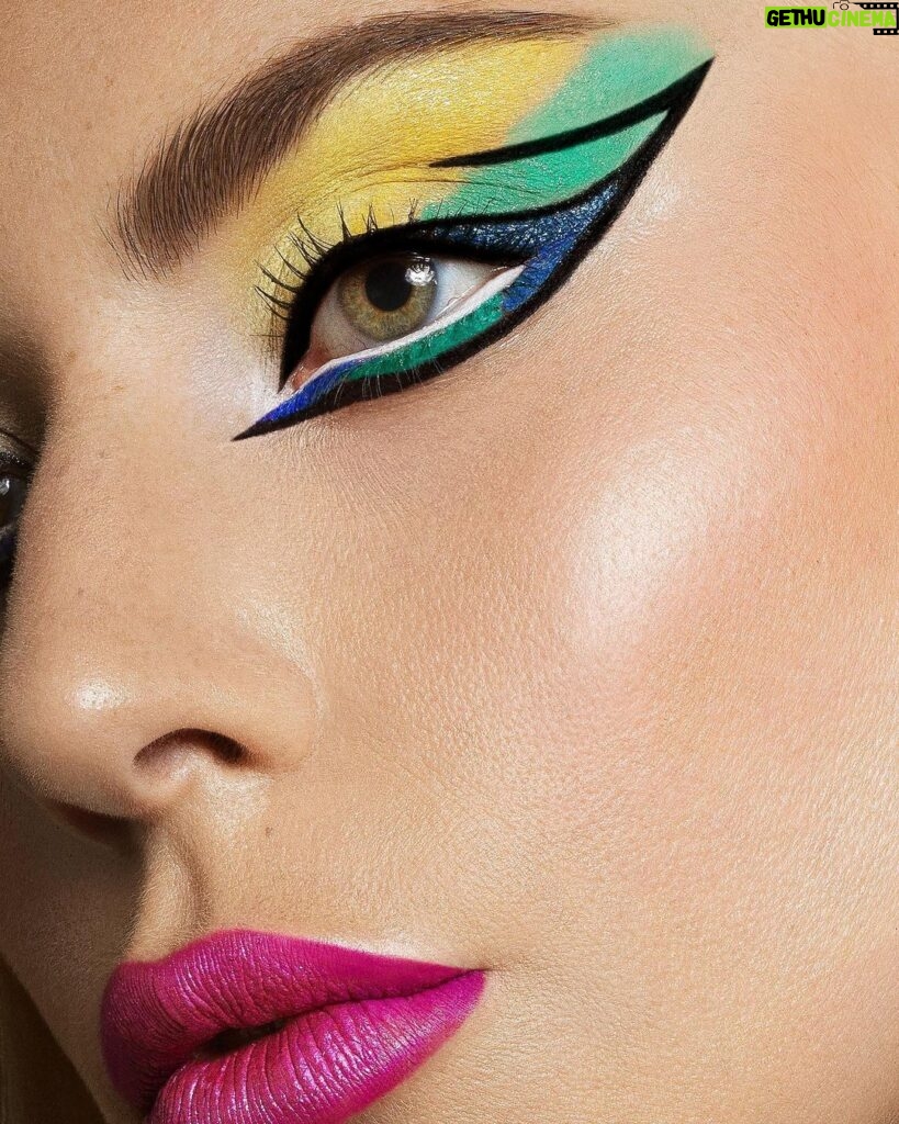 Lady Gaga Instagram - Supercharged clean artistry that embraces performance and vibrant colors. The future of clean makeup is coming June 9 💖 @sephora @hauslabs   Photography: @domenvandevelde Makeup: @sarahtannomakeup