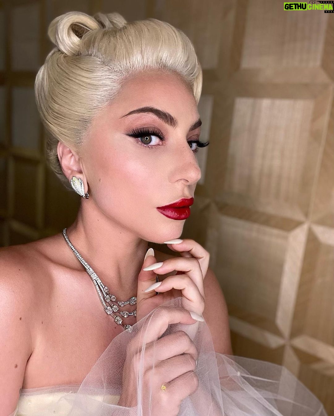 Lady Gaga Instagram - #Oscars 2022 ❤️ wearing @tiffanyandco @ejaf @theacademy