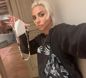 Lady Gaga Instagram - double vaxed + boosted…don’t 4get to still wear a mask this sh*ts contagious 💋☠️