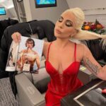 Lady Gaga Instagram - I cried all day doing press in Milan. I am so grateful and humbled to be in our movie #HouseOfGucci. Coming Thanksgiving! Father, Son, and tonight…Haus of @Versace. ❤️❤️❤️