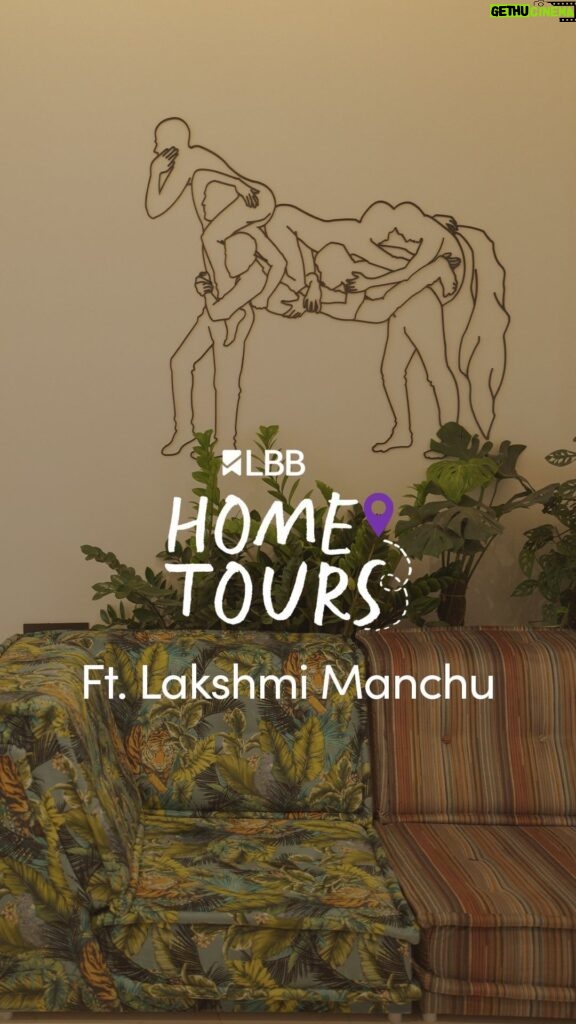 Lakshmi Manchu Instagram - Discover the heartwarming stories behind the stunning paintings adorning @LakshmiManchu’s house walls, each holding a special place in her heart. Watch Lakshmi Manchu’s beautiful home with a wrap-around balcony and forest area living room on our YouTube channel #homelybylbb🔗. . . . . . . . . . . . . . . . #hometour #hometours #architecture #homedecorating #homedecor #decorinspo #inspiration #LkshamiManchu #HomelyByLBB #LBB #homely Lakshmi Manchu, home tour, home decorating, plants, homely by lbb
