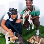 Lamar Johnson Instagram - Me and sis embracing some pups for @people x @entertainmentweekly #findingthemhomes #tiff18
