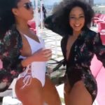 Latonya Williams Instagram - That’s my sister! For your birthday I want to remind you that not only are you a great mama- but you are a HOT MAMA! I miss you - Here’s to all the celebrating we’ve done and much more to come! #hotmamas #sisters #draisbeachclub #vegas #beyonce #glowparty #willyoufoleyme #babymama