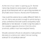 Latonya Williams Instagram – As the rest of our nation is opening up, Dr. Bonnie Henry has chosen to clamp down on yet another group of professionals with an upcoming mandate on all private sector Doctors, Nurses and Practitioners.

How could the science be so vastly different? Well, it’s not. Dr. Henry was prudent enough to admit during a press conference that both science and politics have attributed to her decision. In order to tip the scales in the complete opposite direction from the other provinces, politics must have weighed heavily. 

Should unelected officials be allowed to make political decisions in a democratic nation? Are we trusting science? Or is it political science? 

The only way to prove that we truly are trusting science would be to now trust the ubiquitous amount of science and expert opinion that has emerged revealing that the mandates do nothing to protect us. If we don’t, we prove this was never about safety, but perceived safety. 

In stripping citizens of their rights in the name of perceived safety, we are no better than our forefathers who forced Indigenous people into residential schools, segregated Black people from society and locked up Japanese people in internment camps. All carefully orchestrated by our government under the guise of perceived safety. 

We all recently pledged to never again allow such brutal injustices to befall our nation.

We are failing our first test.