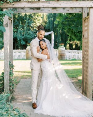 Latonya Williams Instagram - Mr & Mrs Smith✨

Its been a month and it feels like we’ve known each other for a lifetime but FUN FACT: We got married exactly nine months from the day we met. 

I mean, it takes nine months to create a life right? ☺️😉🥰

Hair @aliciastyleshair 
Make up @afterglowstudios 
Dress @lisasbridal 
Photos @onestylishwedding 

#relationshipgoalsunlocked #relationshipstatusupgrade #partnersinlife 
#buildingdreamstogether 
#bestrelationship 
#relationships 
#commitment 
#nobackdoors 
#lovethatlasts
