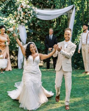 Latonya Williams Instagram - Mr & Mrs Smith✨

Its been a month and it feels like we’ve known each other for a lifetime but FUN FACT: We got married exactly nine months from the day we met. 

I mean, it takes nine months to create a life right? ☺️😉🥰

Hair @aliciastyleshair 
Make up @afterglowstudios 
Dress @lisasbridal 
Photos @onestylishwedding 

#relationshipgoalsunlocked #relationshipstatusupgrade #partnersinlife 
#buildingdreamstogether 
#bestrelationship 
#relationships 
#commitment 
#nobackdoors 
#lovethatlasts