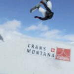 Laurie Blouin Instagram - Epic moment when @laurieblouin1 landed her first triple!😮‍💨😮‍💨 #TheNines #FullSend #Snowboarding #CransMontana #triple Crans Montana, Alpes, Switzerland