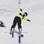 Laurie Blouin Instagram - Diggin the bright yellow 💛 #Snowboarding #SaasFee #StompingGrounds 📷 @chriswitwicki Saas-Fee, Switzerland