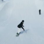 Laurie Blouin Instagram - So this happened the other day at @thenines.cc.. I’ve been thinking about it for a while. Stoked to put down Cab triple 1260😁 #TheNines #Snowboarding