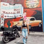 Laurie Blouin Instagram - Found a cute spot #Harley #Softail #Summer Les restos chez Dany - Bistro Route 66