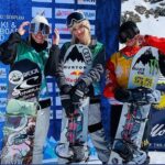 Laurie Blouin Instagram - Best way to end the contest season🙏🏻🥈 Stoked to be sharing the podium with these two queens👸🏼!! Now it’s time to enjoy some spring boarding🤩♥️ #Snowboarding 📷 @borja_azurmendi & @fabiangattlen Corvatsch Glacier