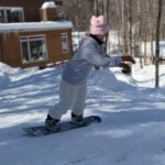 Laurie Blouin Instagram - Spring weather feels so nice🌸😍 Happy to have couple of days at home before leaving for Europe! #Snowboarding #BackyardParadise Saint-Gabriel-de-Valcartier
