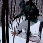Laurie Blouin Instagram - Lot of bushes but a lotta fun🤪 That’s the kind of backcountry you get in Quebec😂 #Snowboarding #Backcountry #GoodTimesWithGoodPeople