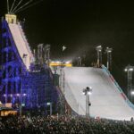Laurie Blouin Instagram - What a night in Chur! Missed the podium by 1 spot. First comp in the books 📚 #Snowboarding #BigAir #Chur 📷 @fissnowboard & @shansweeneyy