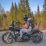 Laurie Blouin Instagram - In love with my new bike 💜 Thank you so much @premontharley & @originalgaragemoto 🫶🏻 . . En amour avec ma nouvelle moto😍 Merci beaucoup @premontharley & @originalgaragemoto ❤️‍🔥 #HarleyDavidson #Softail #Bike