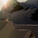 Laurie Blouin Instagram - @laurieblouin1 catching the sun above the @swatch Nines jumps! 📸 @klaus_polzer #SwatchNines #Schilthorn #Snowboarding Schilthorn - Piz Gloria