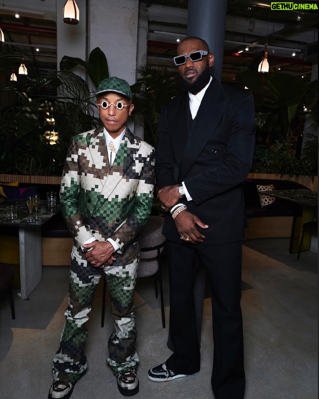 LeBron James Instagram - @louisvuitton Men’s Paris Fashion Week Show brought to you by my good brother @pharrell! Couldn’t have selected a more deserving person! INCREDIBLE SHOW, super proud of you brother and happy I was able to be apart of that moment in time!! Straight 🔥🔥🔥🔥🔥🔥🔥🔥🔥 P.S. I need all the pieces and my wife too! 🤣 but I ain’t laughing 😁