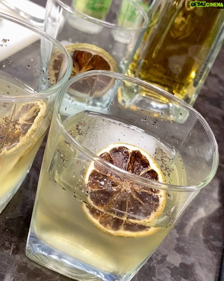 LeBron James Instagram - Evening drinks at Château L’ James! 👑Sparkling Yuzu, Lime, Black Lime, Ohio Honey 😝 @lobos1707 Añejo🔥🔥🔥🔥🔥🔥🐺🐺🐺