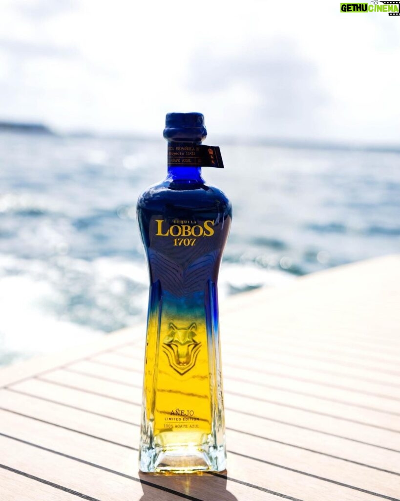 LeBron James Instagram - WOW WOW WOW!! Introducing Lobos Tequila 1707 Limited Edition Añejo. It's truly a masterpiece!! Launching in select markets and truly a collectables bottle. The design is stunning, with blue, clear, and gold elements, sealed with a dark blue wax cap. Limited quantities available. My GOODNESS she looks so beautiful!!! 😍😍😍😍😍😍 @lobos1707 🐺🐺🐺🐺🗣️🗣️