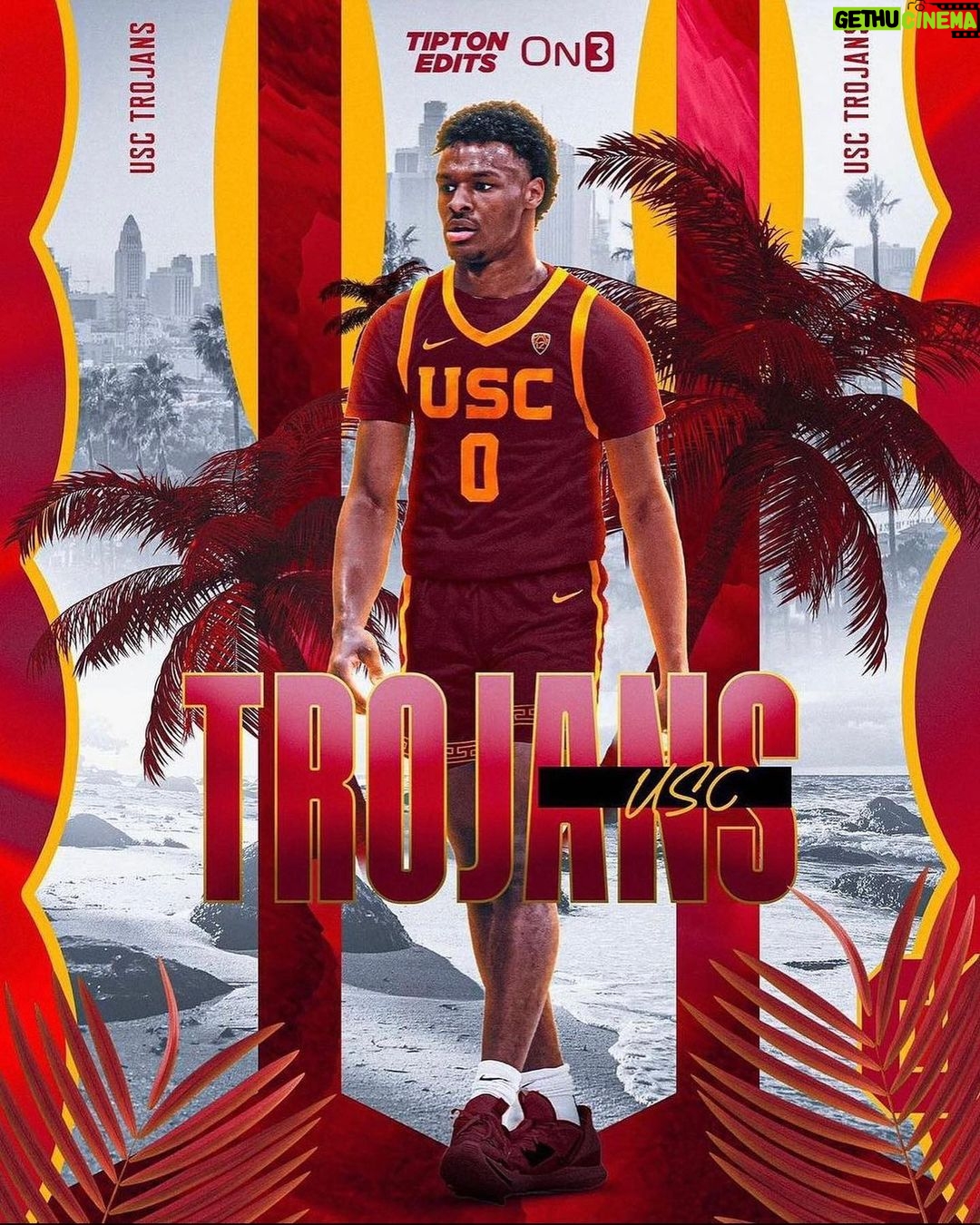 LeBron James Instagram - FIGHT ON ✌🏾!!! So damn proud of you kid! I have no words besides I LOVE YOU @bronny!!! LET'S GO!!!!!!!!🗣️🗣️🗣️🗣️🗣️🗣️🗣️ #GoTrojans🗡️