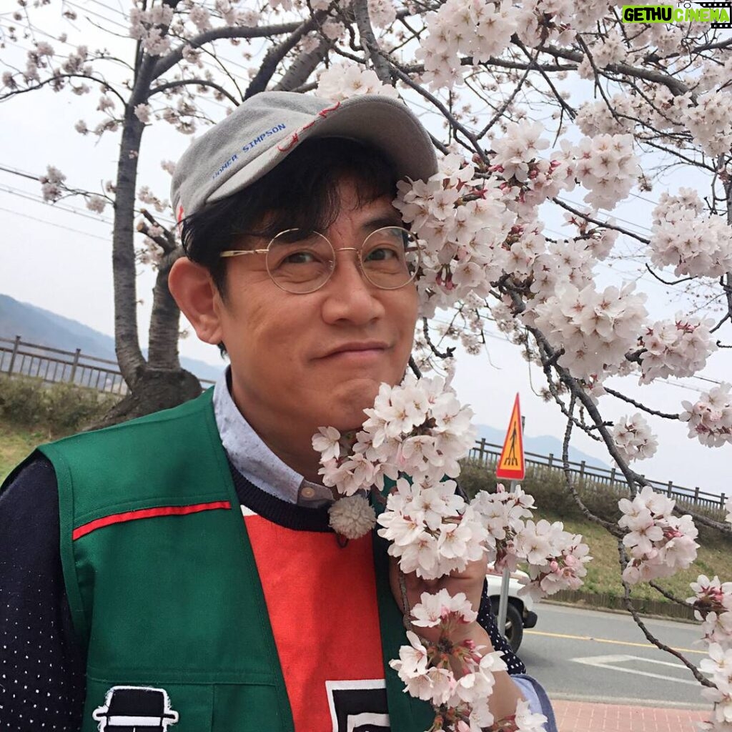 Lee Kyung-kyu Instagram - 안뇽♡경규ㅋ ㅋ 경남하동에서 만물트럭촬영도중 사람이 꽃보다아름다워
