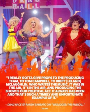 Leland Instagram - WIGLOOSE:  THE RUSICAL

Writing the songs for Wigloose: The Rusical and seeing it come to life in such a special way has been one of the most fulfilling experiences I’ve had as a songwriter.  A million thank-yous to the insanely talented creative team listed below that helped put this together as well as the Season 15 queens!  And getting the @kevinbacon stamp of approval (see slide 5) is icing on the cake 

Choreography & Movement Direction @migzmigzmigz 

Dancers
@jaefusz @pierrepyer @michael_metuakore
@goatboykc

Music @leland 

Story & Lyrics
@tomofla @johnpollysays @themichaelseligman @leland

Instruments & Music Production
@gabelopez

Vocalists 
@honeylarochelle, @kooksleonard, @thejohnflanagan, @vincint, @sqvaremusic, Divine P, @gabereali and @anothermichael 

Director
@tvsnickmurray

Queens
@sashacolby @iamanetra @estitties @luxxnoirlondon
@mistressisabellebrooks @looseyladuca 

🎵Drag is a fight.  Drag is a protest 🎵