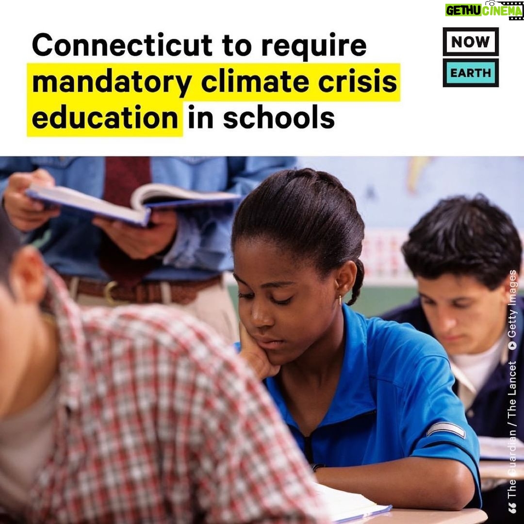 Leonardo DiCaprio Instagram - Repost from @nowthisearth • Connecticut will become the second state in the U.S. to require teachers to educate students about the climate crisis once a new law goes into effect in July. Connecticut’s new law will make it mandatory for grade 5-12 education and will protect the initiative from potential budget cuts by climate-denying politicians. New Jersey became the first state to require climate crisis education in grades K-12 in 2020. Connecticut State Rep. Christine Palm (D) told the Guardian, ‘The conservative turn in our country … often starts at a very hyper-local level of local town boards of education. There is this push towards anti-intellectualism, anti-science … anti-reason, and I didn’t want local boards of education to have the power to overturn the curriculum and say, ‘Climate change is too political.’’ As the climate crisis worsens, and anxiety along with it, educators are finding it more important to teach the science and give students the chance to innovate solutions. A survey of 10,000 young people conducted in December 2021 found that 59% reported being very or extremely worried about the climate crisis, with 50% reporting negative related emotions such as sadness, anxiousness, anger, and guilt. 75% of respondents said they felt frightened about the future. #climatecrisis #schoolcurriculum #climatelessons