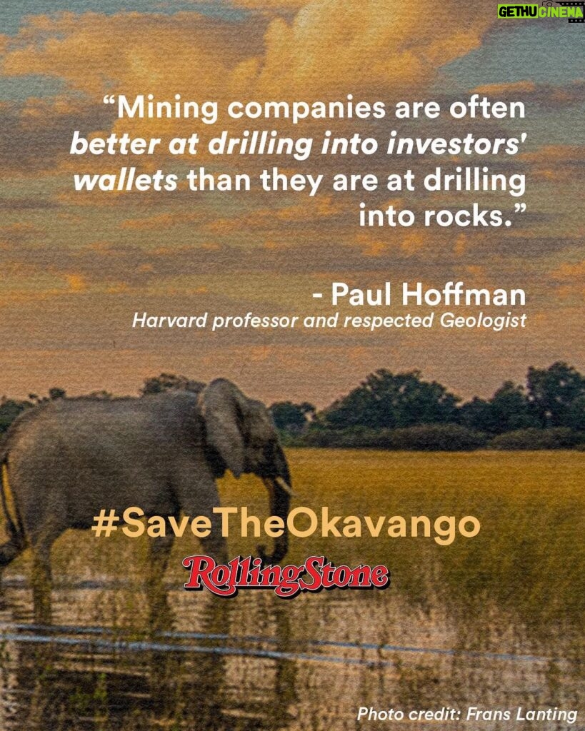 Leonardo DiCaprio Instagram - In @RollingStone's latest investigative report, we take a look at ReconAfrica; a Canadian oil company exploring for oil in one of the most important places for the wild: the Okavango River Basin in Namibia & Botswana. This includes the Okavango Delta, a #KeyBiodiversityArea (KBA) of global importance to the planet’s overall health and the persistence of biodiversity. It’s also a @UNESCO World Heritage site and a #Ramsar wetland site and home to one of the oldest cultures in the world. We can avoid the worst effects of climate change and protect the wild, but we need to stop burning fossil fuels. To read the article, click on the link in bio.