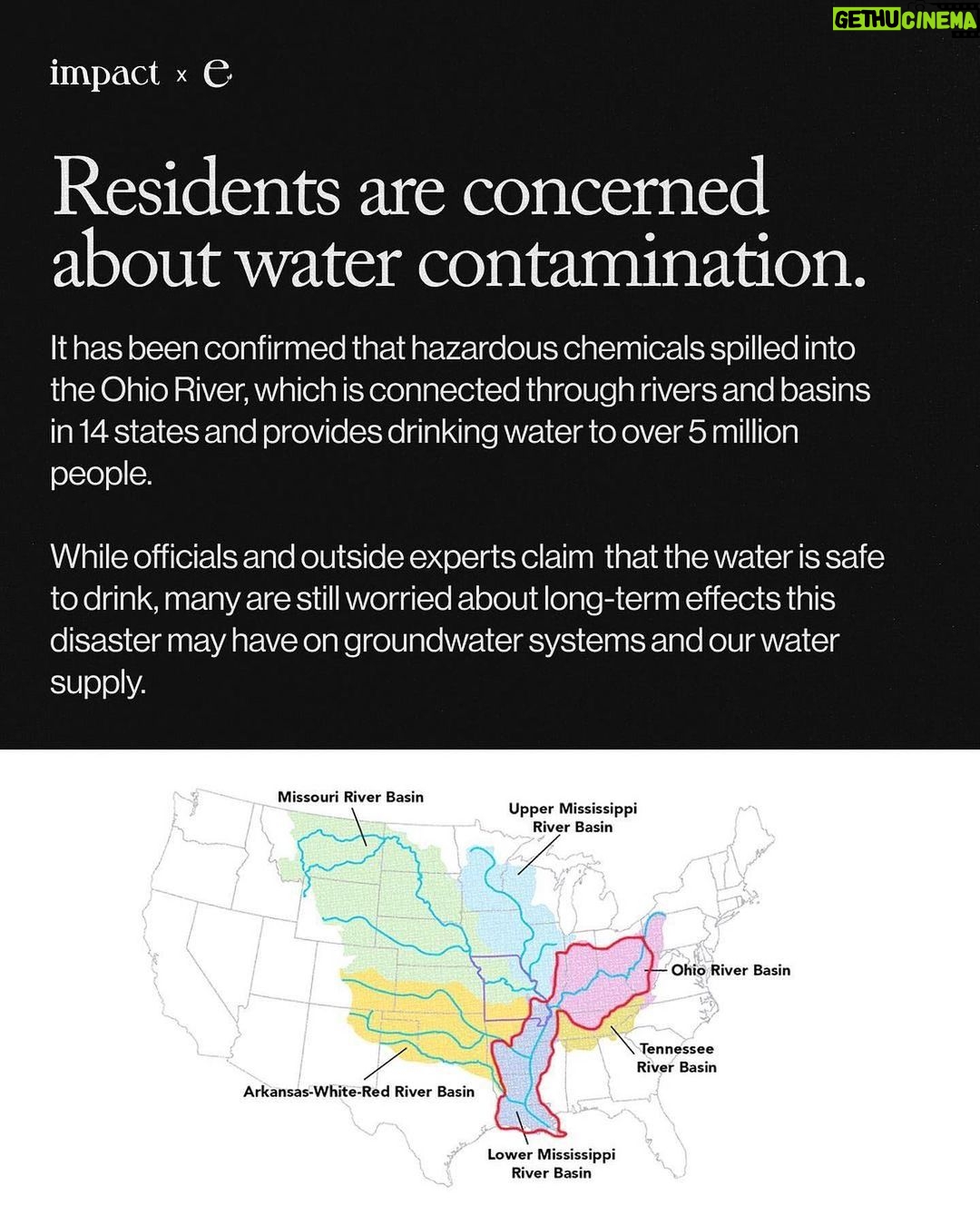 Leonardo DiCaprio - 1 Million Likes - Repost from @environment
•
The toxic chemical release in East Palestine, Ohio could be the largest environmental disaster in U.S. history.
Animals are dying, people are complaining of nausea, headaches, and burning eyes, and residents are fearing for their safety after a train derailment released chemicals in East Palestine, Ohio.
We may not know the full extent of damage from this extreme environmental disaster for years.
Norfolk Southern and the government must be held responsible.
This content was made by @Environment. Follow @Environment for more climate news and resources.
🌎 Written by @ashleybarriientos
🍃 Design by @crstnpark