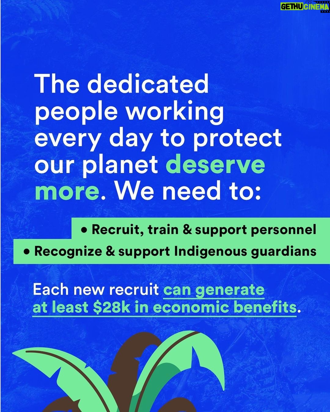 Leonardo DiCaprio Instagram - How many people will it take to protect 30% of the planet’s wild lands by 2030? Five times more protected area personnel than we have right now. A new study from @Rewild and partners estimates that we need a workforce of 2.9 million people, including 1.53 million more rangers. This is the first global census of protected area personnel since 1999 and the first-ever census to include rangers.