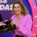 Leonardo Miggiorin Instagram - No #tbt de hoje, o dia que a @laviniavlasak4real ganhou o prêmio do #TemOuNãoTem usando a bota do @leo_miggiorin 🥾😂