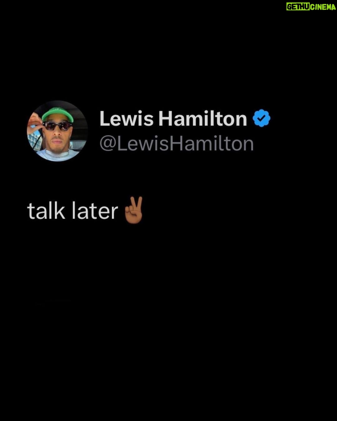 Lewis Hamilton Instagram - cheers to this time offline, talk soon ~
